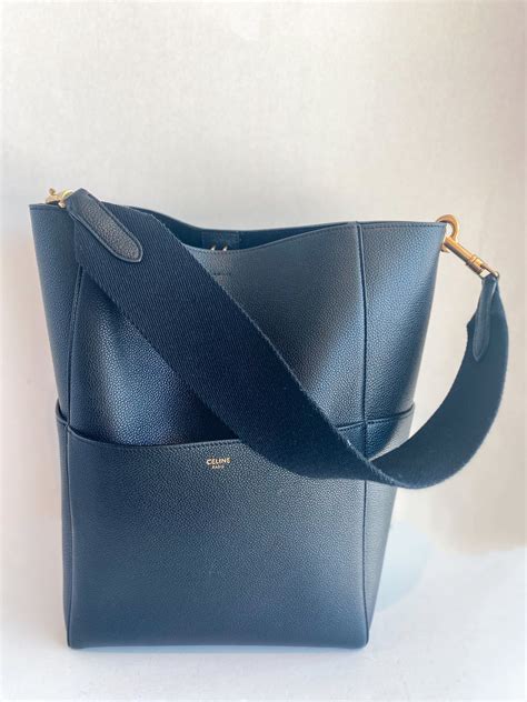 Small Seau Sangle bag in soft grained calfskin 